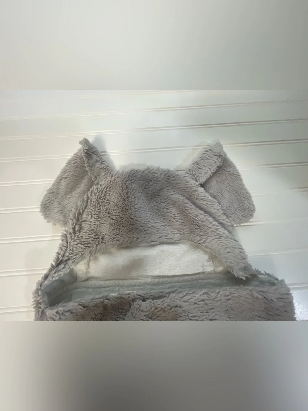 Pottery Barn Kids Elephant Faux Fur Baby Hooded Towel